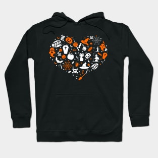 Love Halloween Heart Hoodie